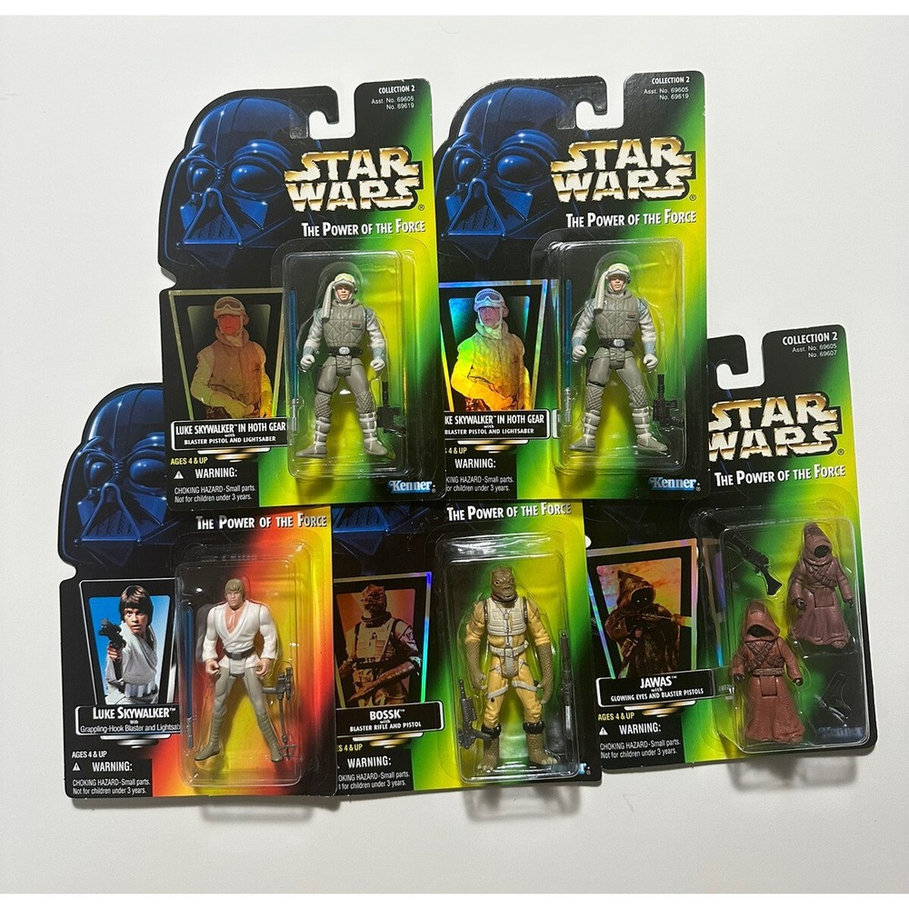 Star Wars Kenner‎ Lot 5 1990's POTF Freeze Frame Figures Sealed Luke Skywalker